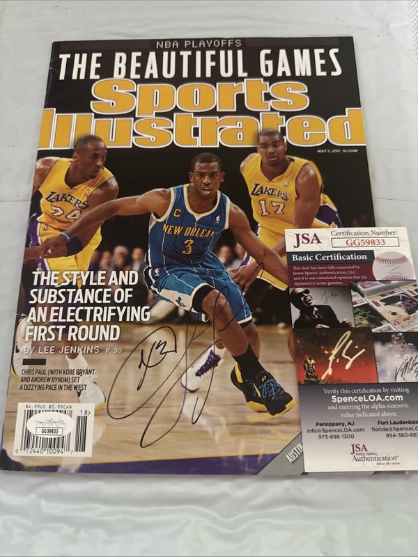 Chris Paul Autographed Sports Illustrated Magazine Full 5/2/11 JSA
