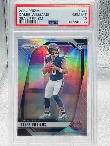 2024 Prizm Caleb Williams #301 Silver Rookie PSA 10 GEM MT - BEARS