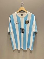 Argentina Maradona Home Team 1986 Retro Soccer Jersey T-Shirt XXL
