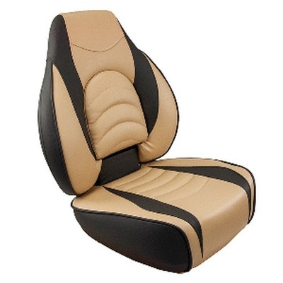 Fish Pro 26.5'' H x 19.5'' W x 23.5'' D Tan Folding Boat Seat, Retail