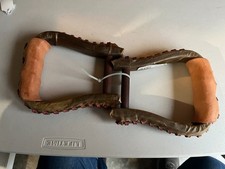 Rawhide Wrapped Western Stirrups Pair New from Closed Store