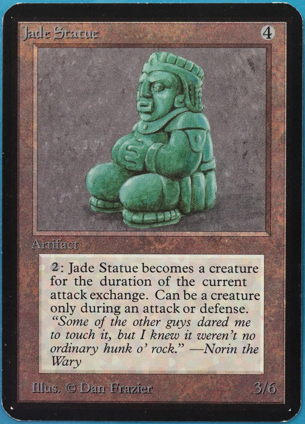 Jade Statue Alpha NM Artifact Uncommon MAGIC MTG CARD (ID# 524489) ABUGames