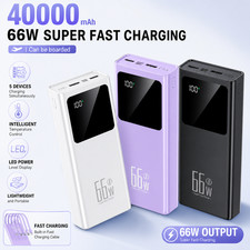 66W 40000mAh Power Bank Fast Charging Portable Charger External Battery PD 20W