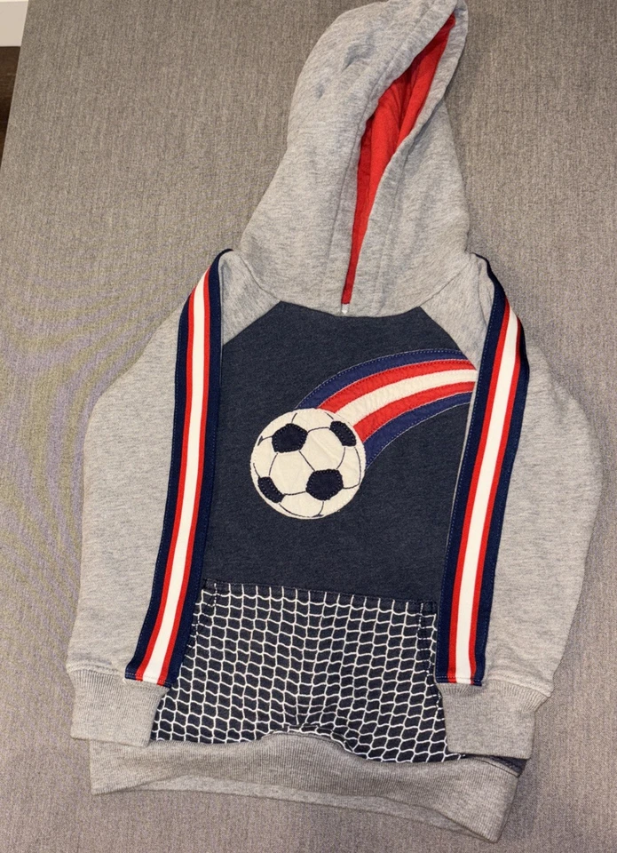Мини Boden футбол мяч толстовка с капюшоном размер 2-3 лет - Изображение 2 из 4