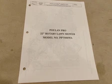 POULAN PRO PARTS LIST MODEL PP750HWA