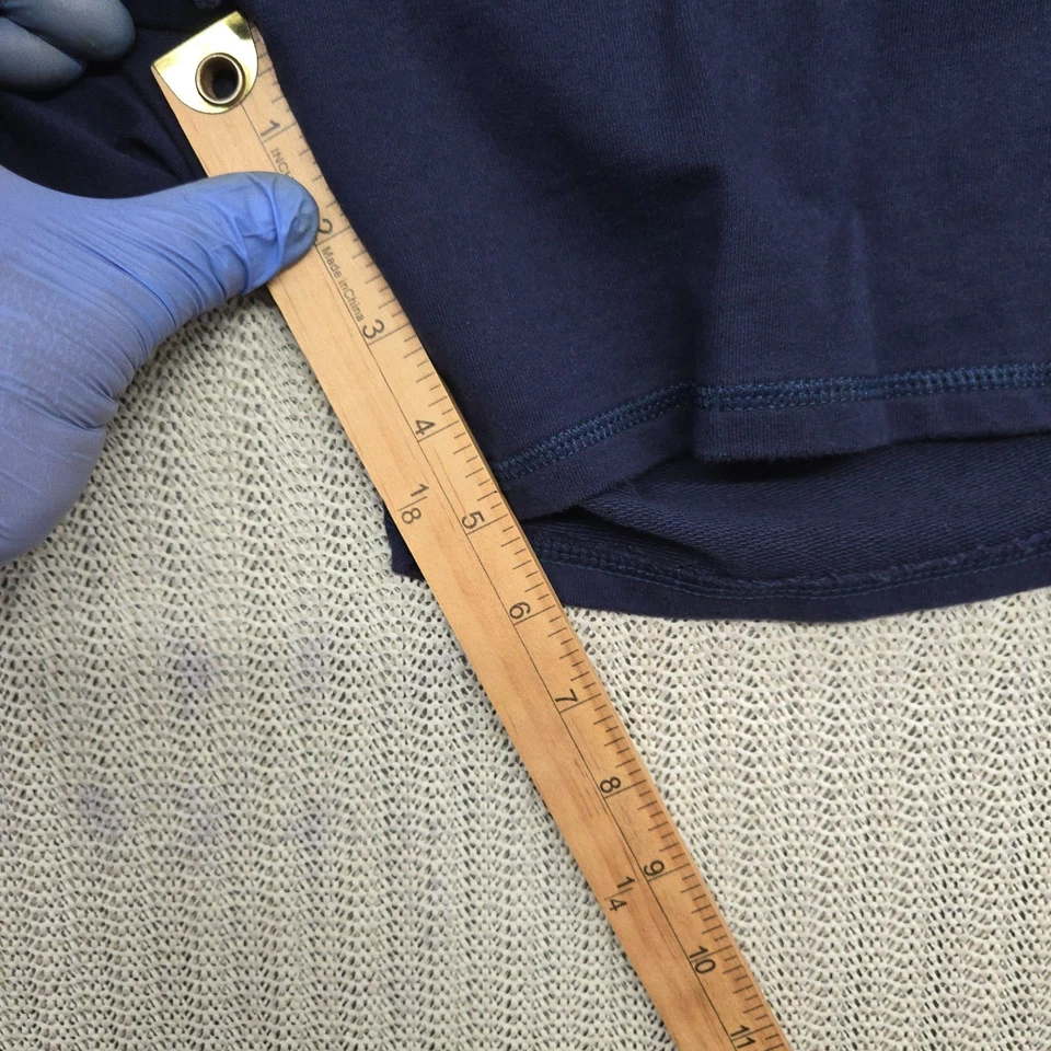 Shorts moletom feminino Just My Size XL azul cordão casual cintura alta - Imagem 4 de 4