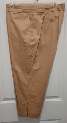 Jaclyn Smith Khaki Chino Crop Pants: Size 18