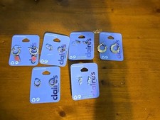 Lot Of 6 New Claire's Earrings For Sensetive Ears, 2 Are Cubic Zirconia