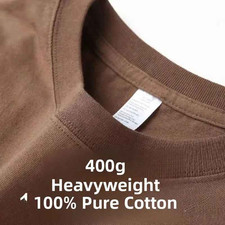 Unisex Heavyweight Pure Cotton Shirt Summer Loose Fit Casual Fit Tee Top Gift