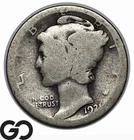 1921 Mercury Dime, Lower Mintage Better Date