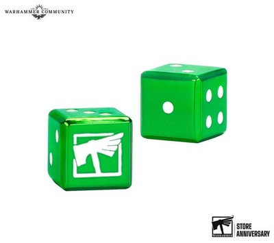 Warhammer Store Anniversary 2026 grüne Metallwürfel - neu und versiegelt!
