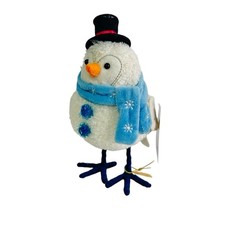 Target Featherly Friends 'Powder' Fabric Christmas Bird Dressed as Snowman 2024