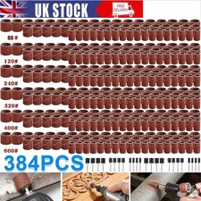 384PCS Drum Sanding Kit For Grit Nail Drill Bits Dremel Accessories Rotary Tools