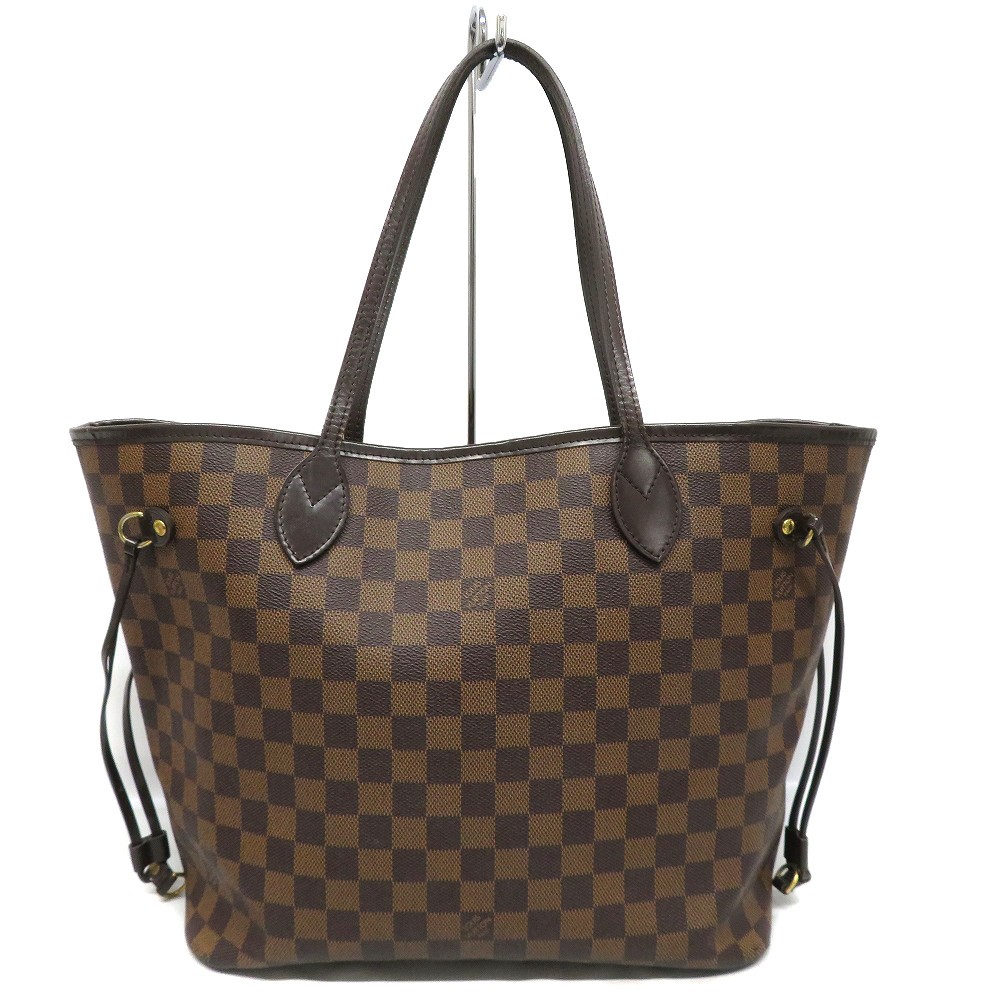 Louis Vuitton Neverfull MM N51105 Damier Ebene Brown Tote Bag #KN876