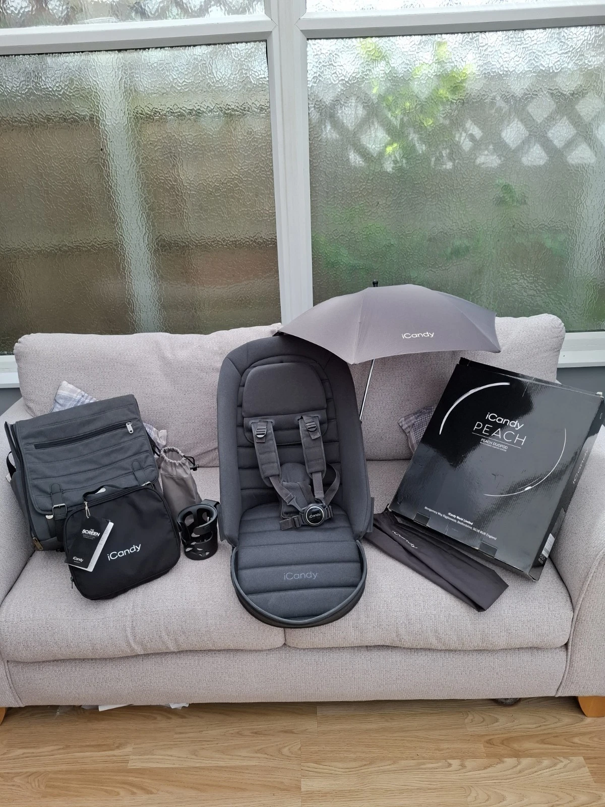 iCandy Peach 7 Pushchair In Grey Bundle - Complete package. Great condition