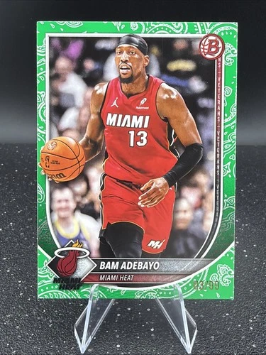2025-26 Bowman Basketball - Bam Adebayo #89 Green Pattern Border 3/99