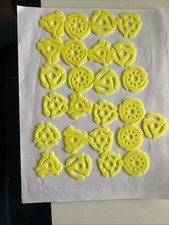 25 custom GLOW IN THE DARK 45 RPM RECORD INSERT ADAPTERS GITD 3 Different Styles