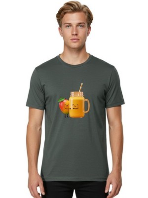 Mango-Smoothie-1 Mens Graphic Tee, 100% Cotton, Casual Summer Wear