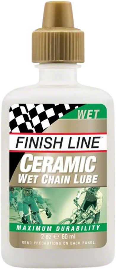 Finish Line Ceramic Wet Bike Chain Lube - Waterproof Synthetic Lubricant for 2690₽