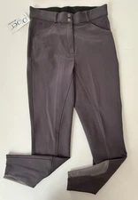 Piper By Smartpak Breeches Pants Equestrian Womens 34L charcoal Gray New