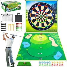 LYDARZ Battle Golf Game Set Chipping Game Practice Mat Games for Backyard Fun
