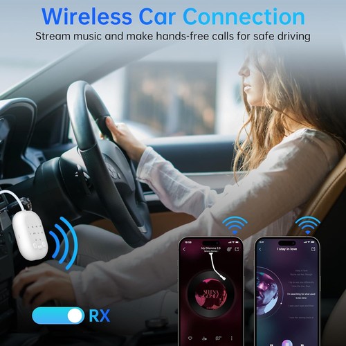 2-w-1 Samolot Bluetooth Adapter Słuchawki Nadajnik Bluetooth TV PC MP3 Siłownia - Zdjęcie 6 z 8