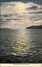 Golden Gate San Francisco view vintage postcard Missouri Pacific Railroad f722