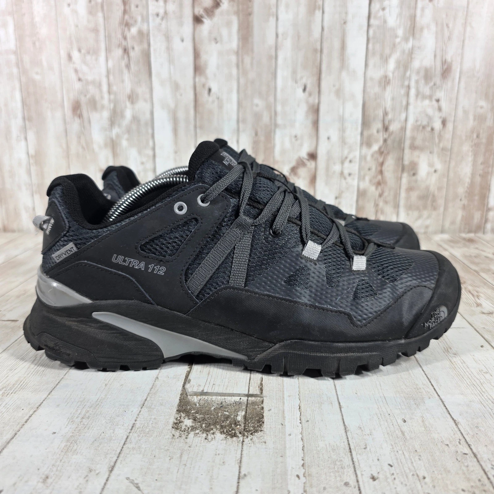 The North Face Ultra 112 DryVent Mens Hiking Shoes Black Grey NF0A8191 Size 11