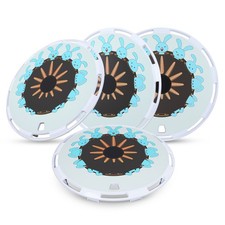 1417 Universal Hub Caps Aero Disc Full Coverage Wheel Covers Snap On 4pcsset