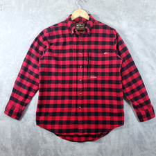 Drake Flannel Shirt Mens Small Red Buffalo Check Plaid Outdoor Hiking