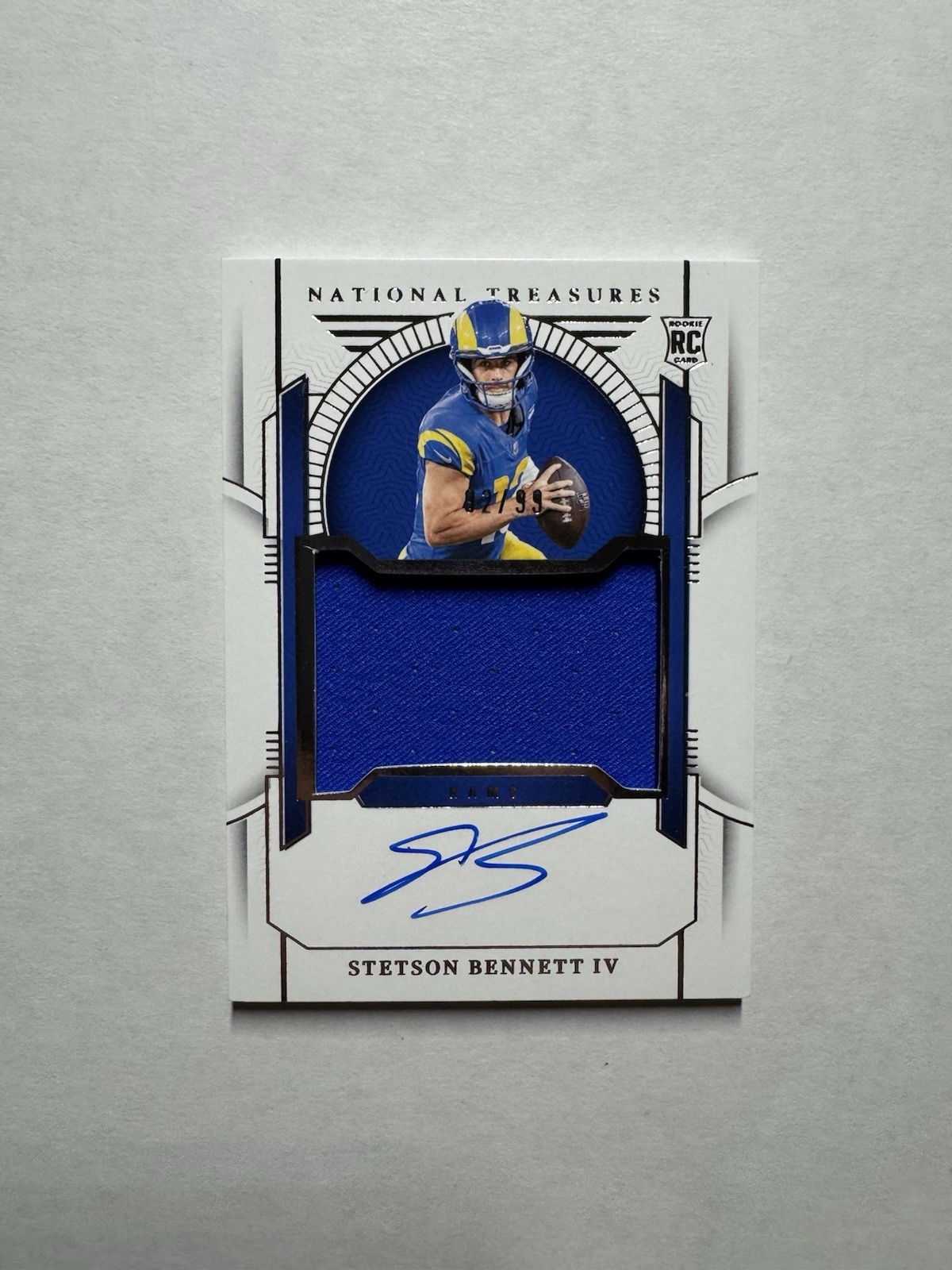 Stetson Bennett IV 2023 Panini National Treasures #189 Rookie Patch Auto RPA /99