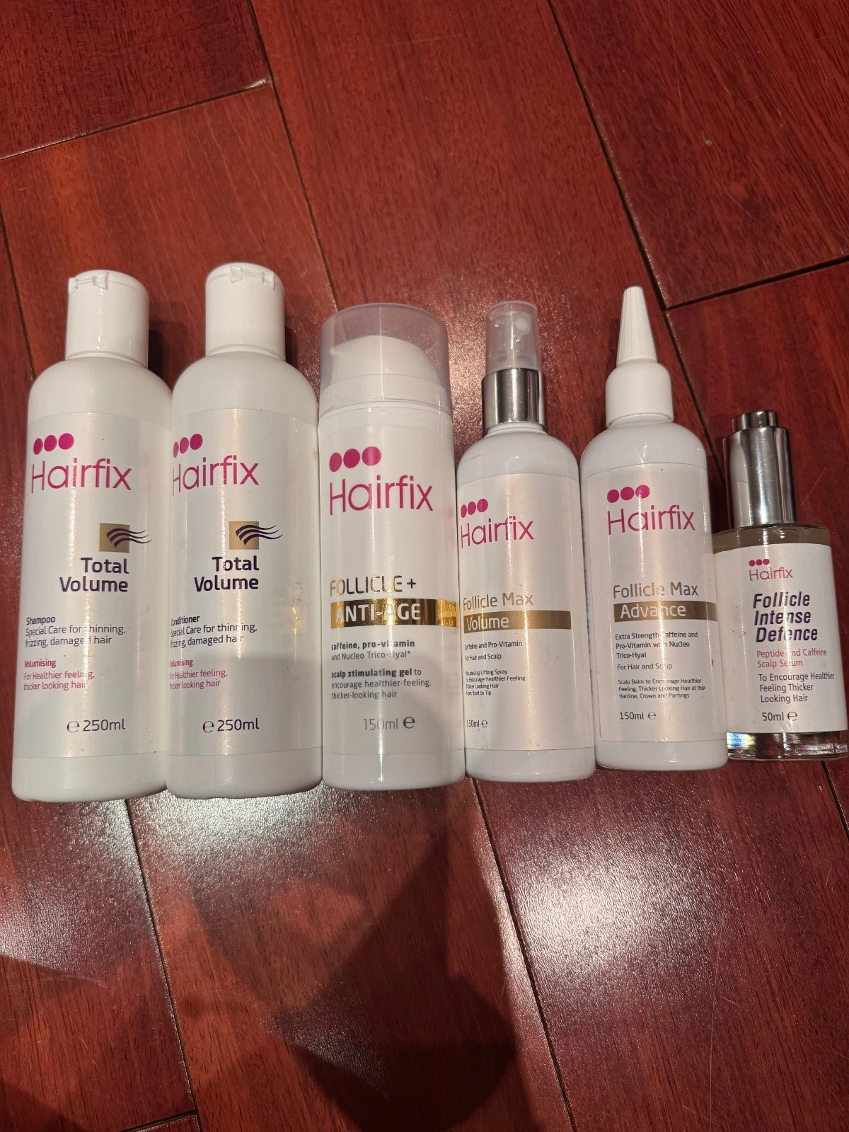 Hairfix Thinning Damaged Hair Follicle Shampoo Conditioner Serum Volume 6 Bundle
Opens in a new wind
