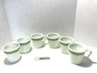 Pyrex Coffee Cup/Mug Crazy Daisy Spring Blossom Milk Glass # 1410 - LOT of 6 VTG