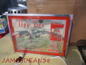 Oak Tree Dairy Reverse Painted Lighted Sign Huntington Long Island