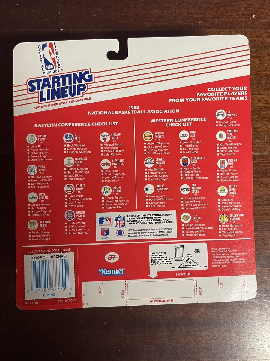 1988 Kenner Starting Lineup Bernard King Figure And Card SLU 1988 Kenner Starting Lineup Bernard King Figure And Card SLU