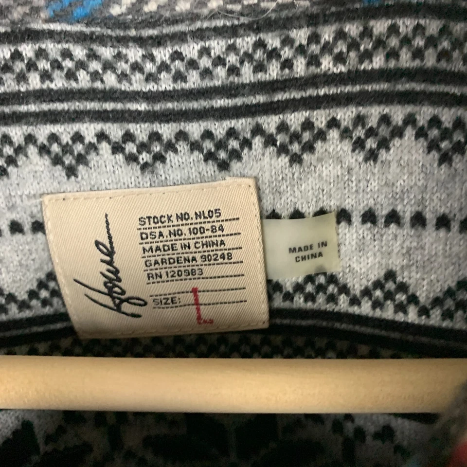 Howe Shacket Mens Large Blanket Shirt Heavyweight Plaid Woven Button Up - Image 3 of 4