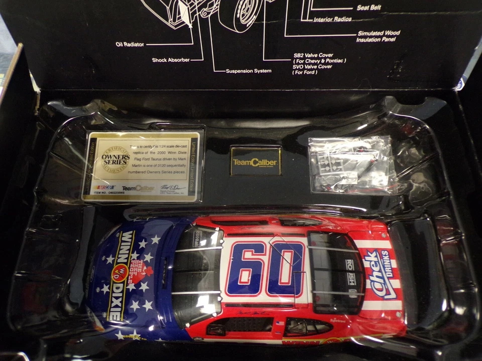Mark Martin #60 Winn Dixie 2000 1:24 Team Caliber Proprietari Serie O60223OWS - Immagine 2 di 4
