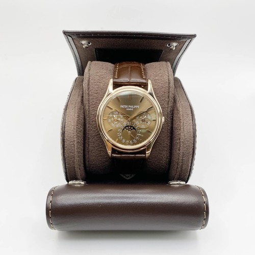 Patek Philippe Perpetual Calendar Complication Rose Gold Brown...