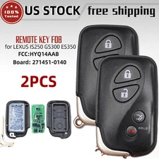 2 FOR LEXUS IS250 GS300 ES350 SMART REMOTE KEY FOB HYQ14AAB 271451-0140