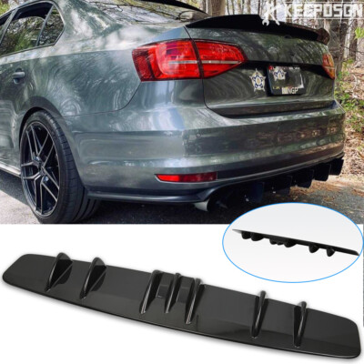 For VW Jetta GLI Rear Lip Bumper Diffuser Shark Fin 7 Wing Spoiler ...