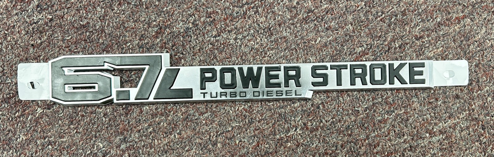 2 PC OEM 2023-2026 Ford Super Duty 6.7L Power Stroke Diesel Door Emblem - BLACK