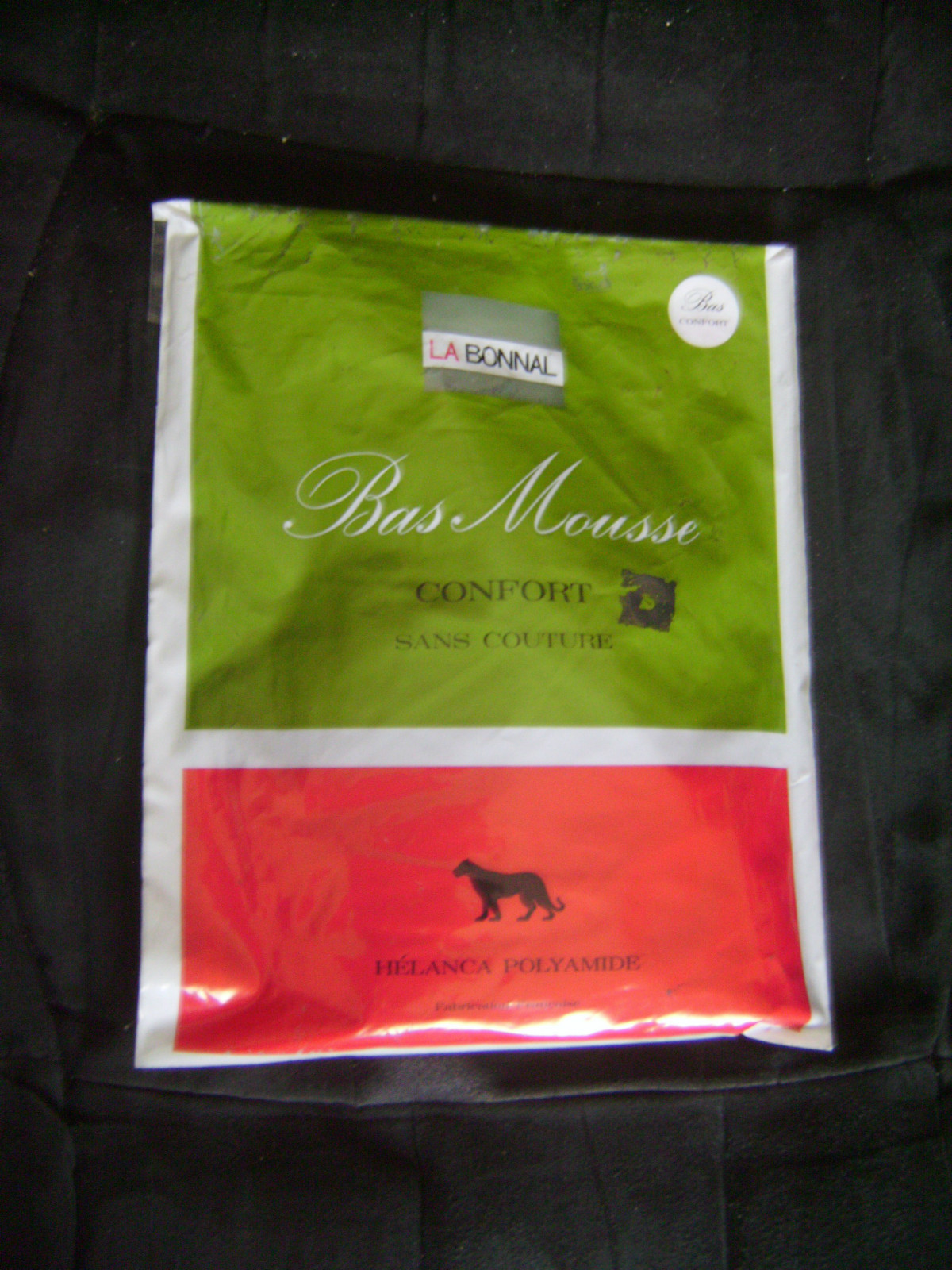 Mi-bas noir 3 paires mousse 20D - taille unique - France - Vous
