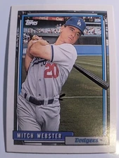 1992 Topps Baseball #233 Mitch Webster