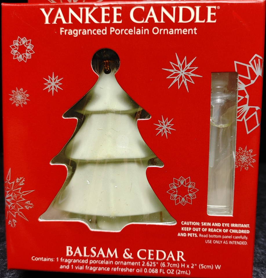 YANKEE CANDLE Christmas Tree Balsam & Cedar Oil Fragranced Porcelain