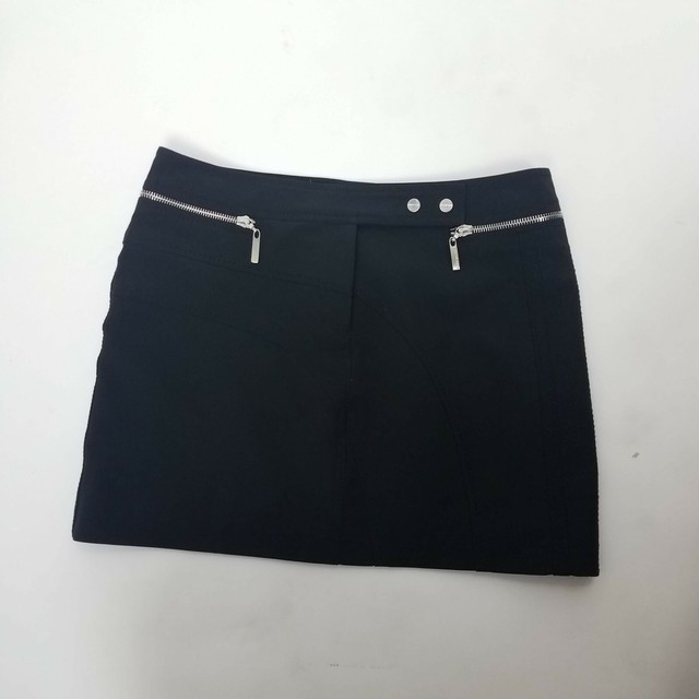 Karen Millen Mini Skirt Zipper Sz 4 Black eBay