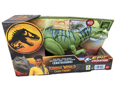 JURASSIC WORLD CHAOS THEORY CERATOSAURUS DINOSAUR TOY MIP WILD ROAR MATTEL
