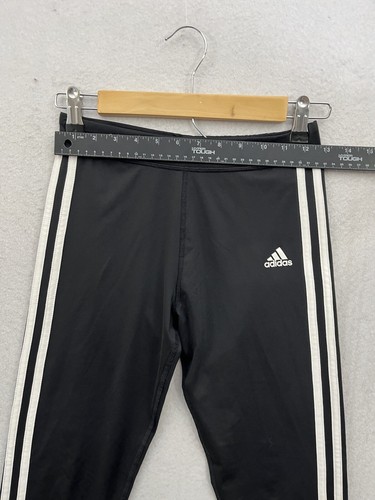 Adidas active wear leggings black with white stripe Youth Large - Picture 2 of 8