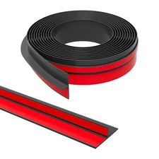 T-Shaped Door Draft Stopper 1.37 in x 20 Ft Silicone Seal Strip for Windows G...