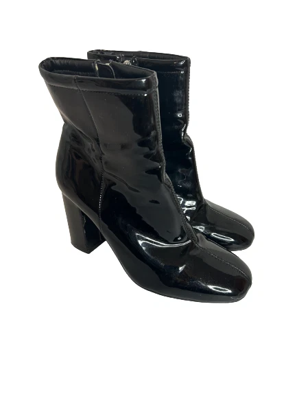 Urban Outfitters UO Black Patent Leather Ankle Boots Booties