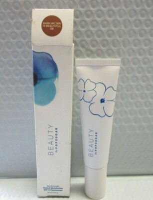  BEAUTY BY POPSUGAR TINTED MOISTURIZER SPF15 DARK BROWN 08 1.0OZ BOX SEE DETAILS